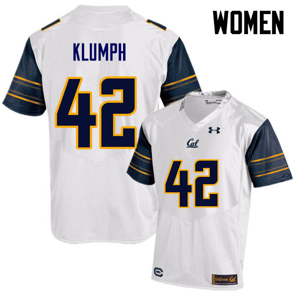 Women #42 Dylan Klumph Cal Bears (California Golden Bears College) Football Jerseys Sale-White